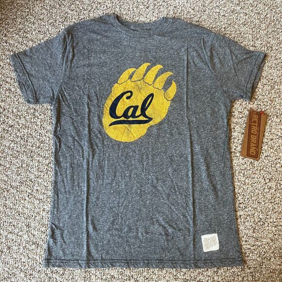 NWT Retro Brand California Golden Bears T-Shirt College Sports Berkeley Paw - Picture 1 of 6